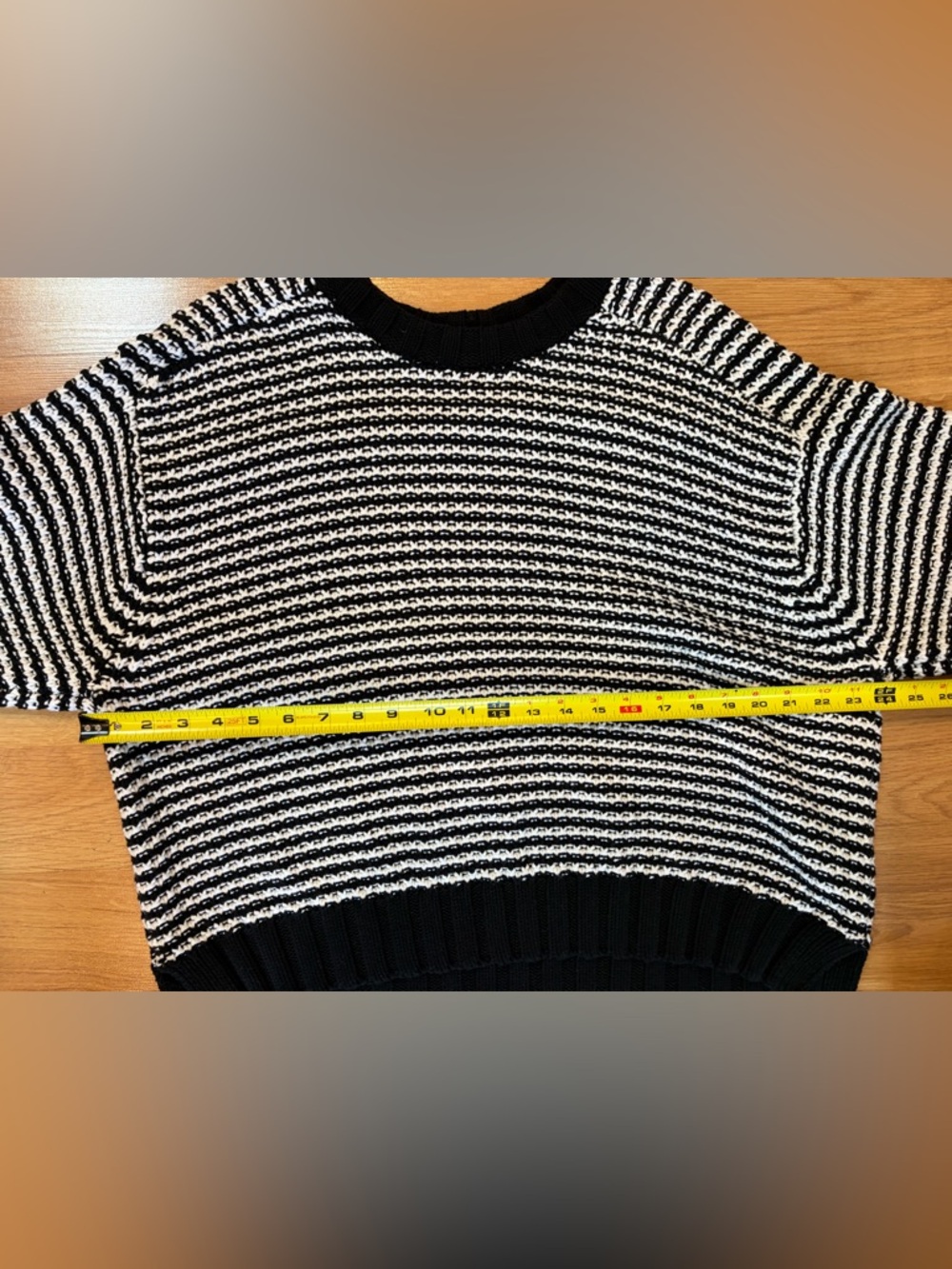 Pistola Black and White Sylvie Cotton Crew Neck Sweater Size XL - Picture 7 of 13